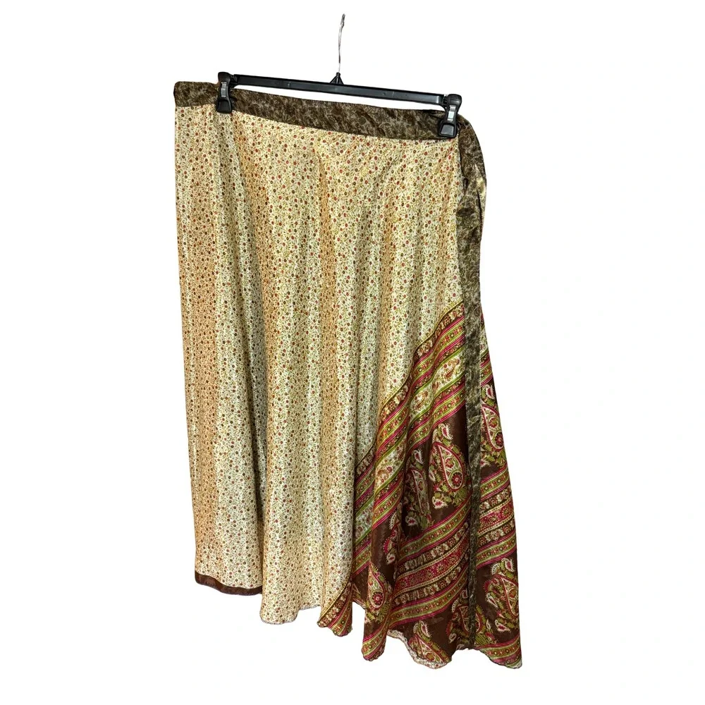 Karizo Reversible‎ Wrap Maxi Skirt Paisley Floral One Size India
